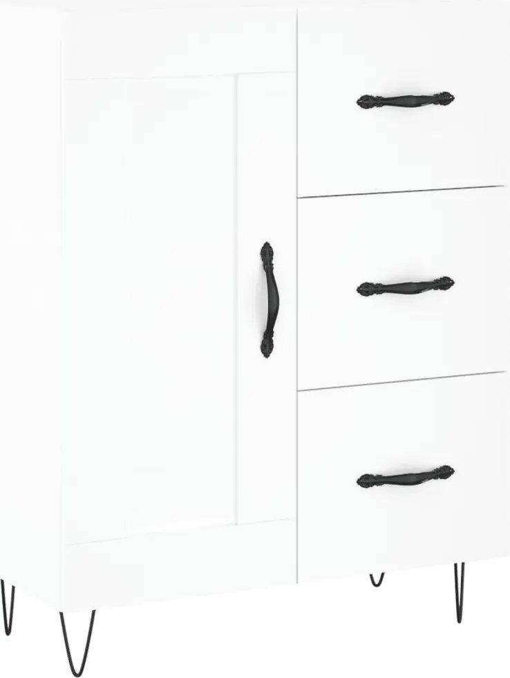 vidaXL fehér szerelt fa tálalószekrény 69,5 x 34 x 90 cm