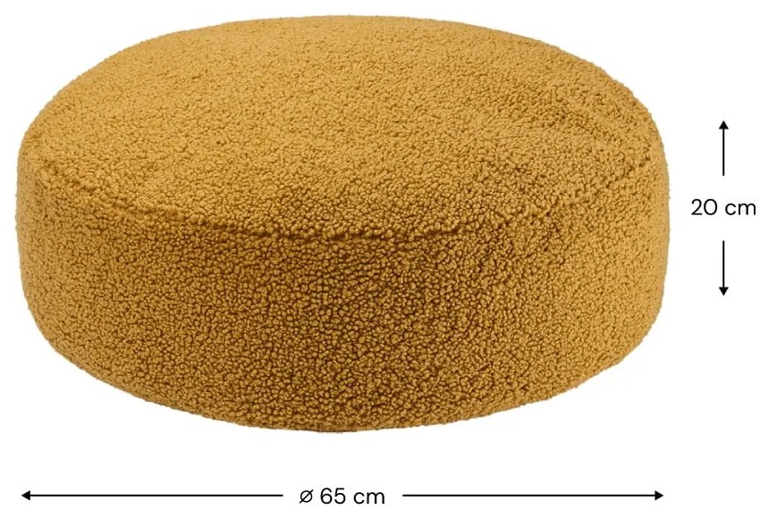 Barna buklé gyerek babzsákfotel Round – Wigiwama