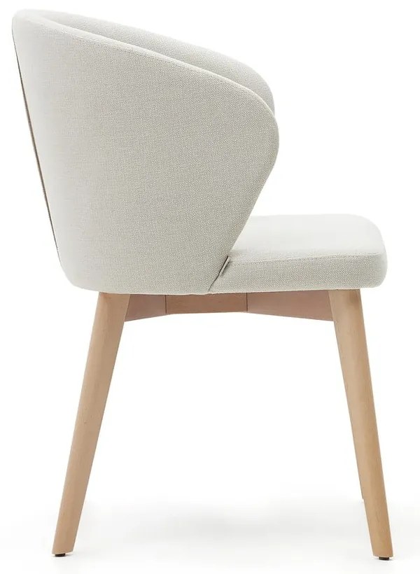 Krémszínű kárpitozott étkezőfotel Darice – Kave Home