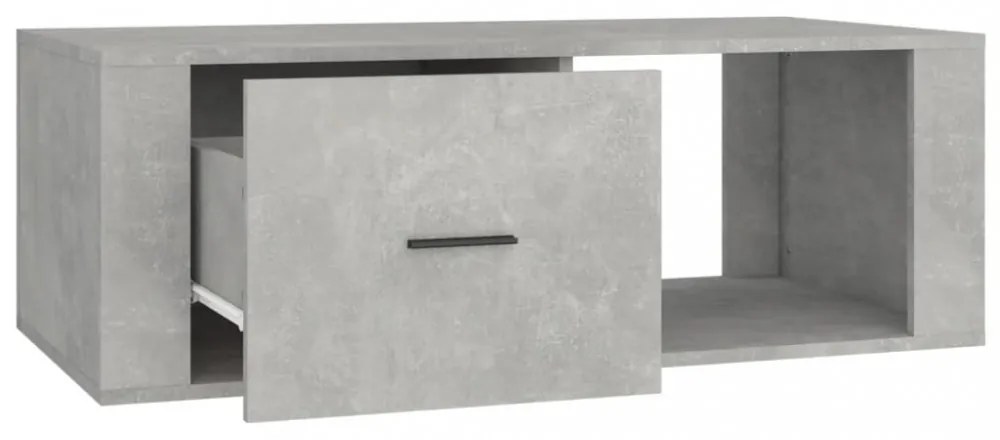 betonszürke szerelt fa dohányzóasztal 100x50,5x35 cm
