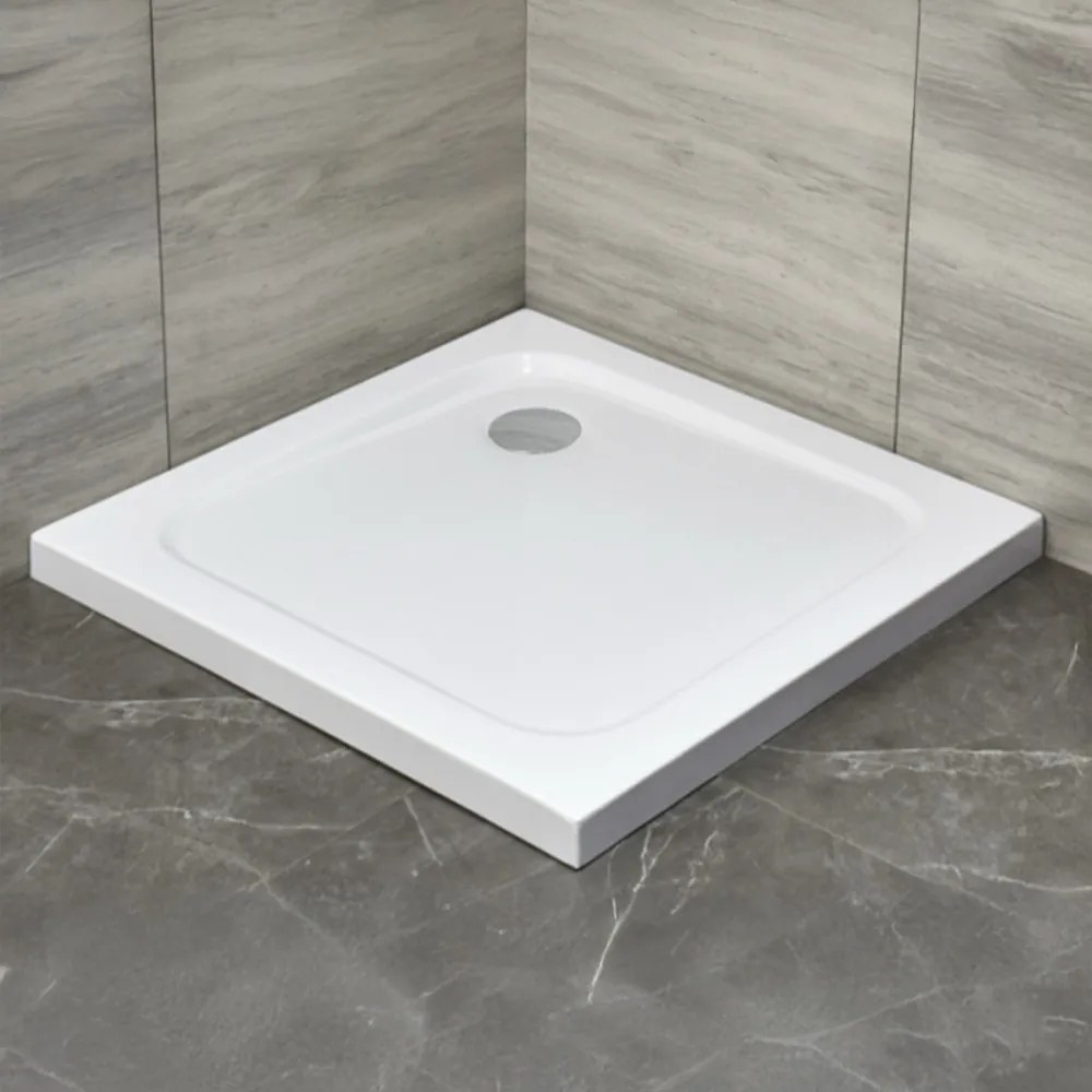 Modena Slim szögletes alacsony akril zuhanytálca, 90x90x5,5 cm-es méretben