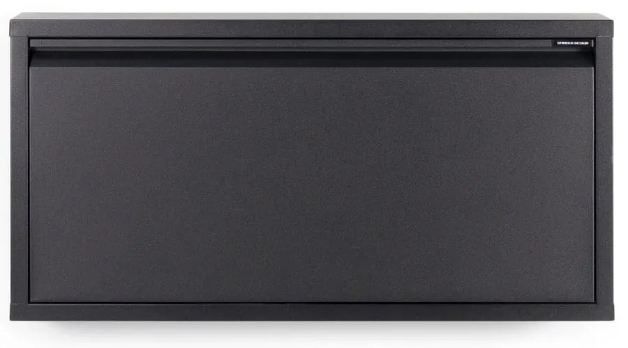 Fekete fém billenő ajtós cipőtartó 75x37,5x12,5 cm Billy – Spinder Design