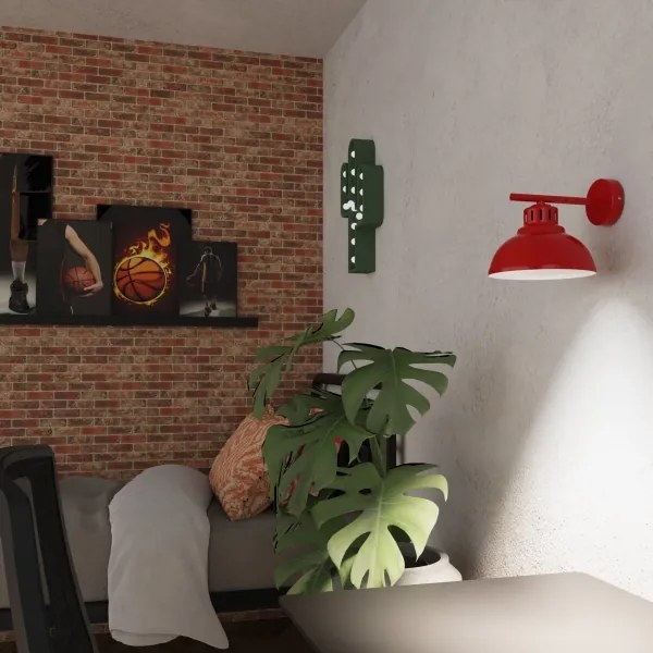 Fali lámpa SVEN 1xE27/15W/230V piros