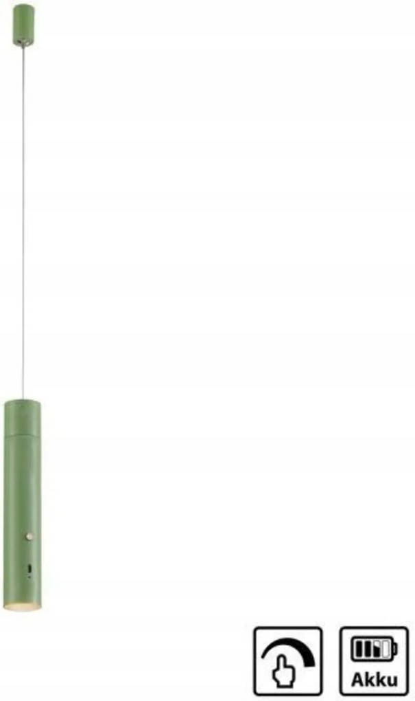 Paul Neuhaus Just Light Led függeszték zöld, állítható magasságú, mágneses