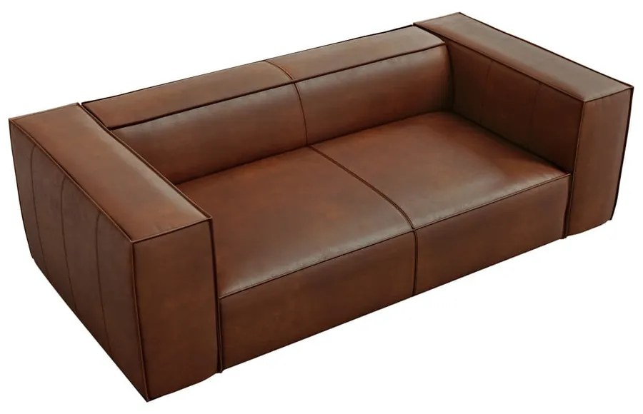 Konyakbarna bőr kanapé 212 cm Madame – Windsor &amp; Co Sofas
