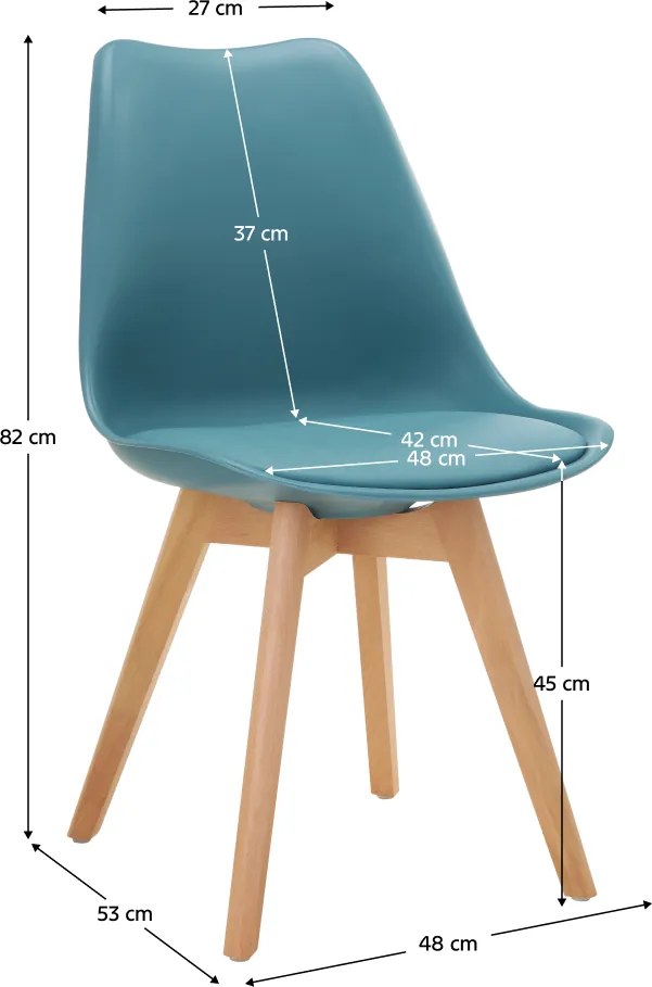 Szék, petróleum/bükk, BALI 3 NEW