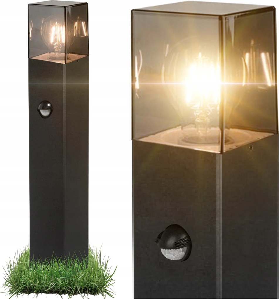 LED-es kerti álló lámpa 60cm kültéri E27 Pir mozgásérzékelő