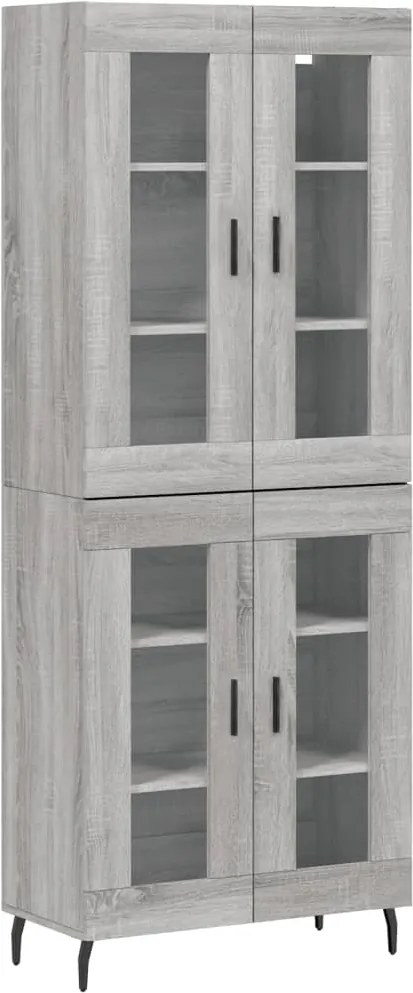 vidaXL szürke sonoma szerelt fa magasszekrény 69,5 x 34 x 180 cm