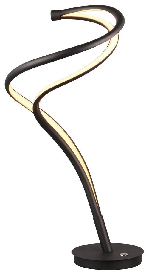 Fekete LED asztali lámpa fém búrával (magasság 56 cm) Nala – Trio Select