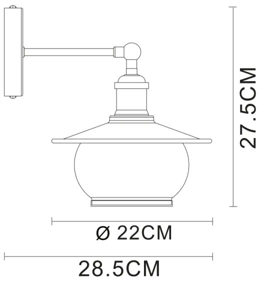 Globo 69030W - Fali lámpa 1xE27/60W