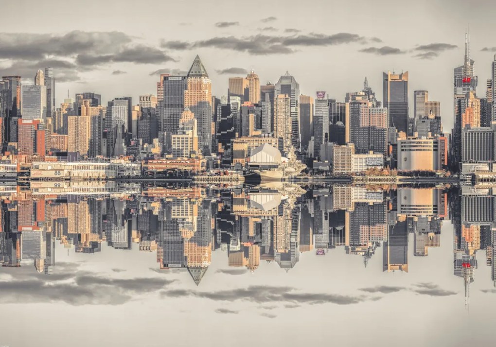 Poszter 100x70cm Panorámás kilátás Alsó-Manhattan panorámájára, Assaf Fr