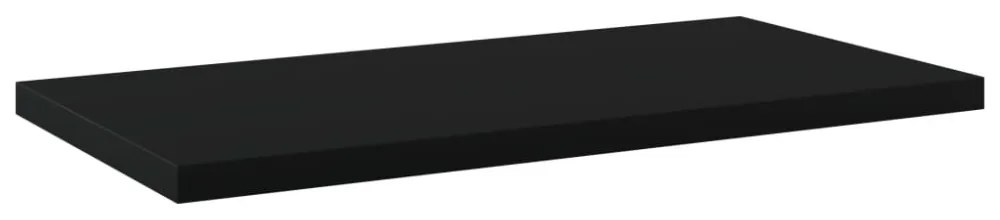 4 db fekete szerelt fa könyvespolc 40 x 20 x 1,5 cm