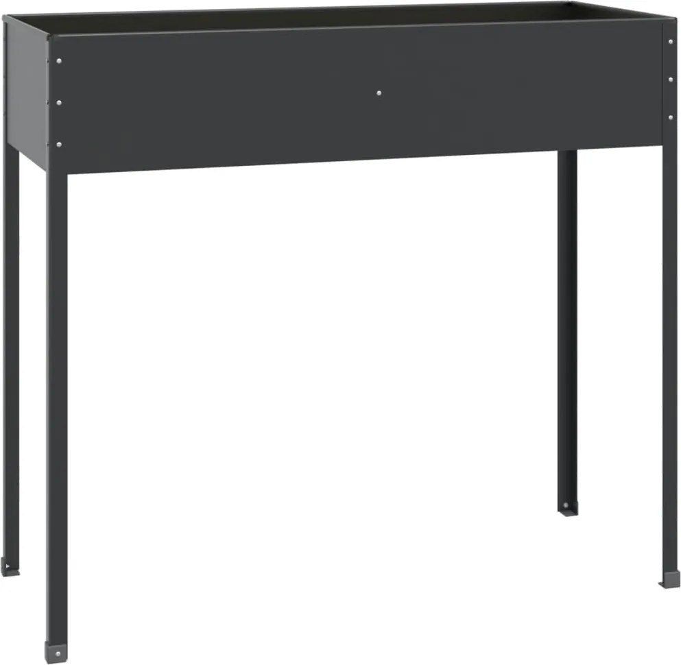 vidaXL antracitszürke horganyzott acél kerti ültető 100,5x40,5x90 cm