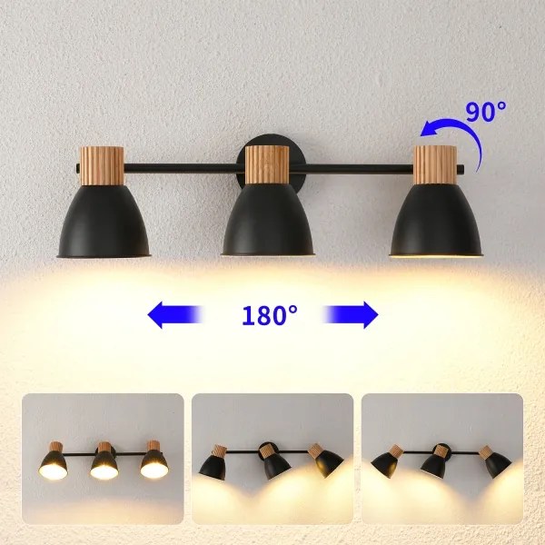 Brilagi - ODENSE 3xE14/10W/230V spotlámpa, fa/fekete