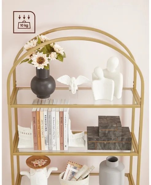 GLASY aranyszínű könyvespolc