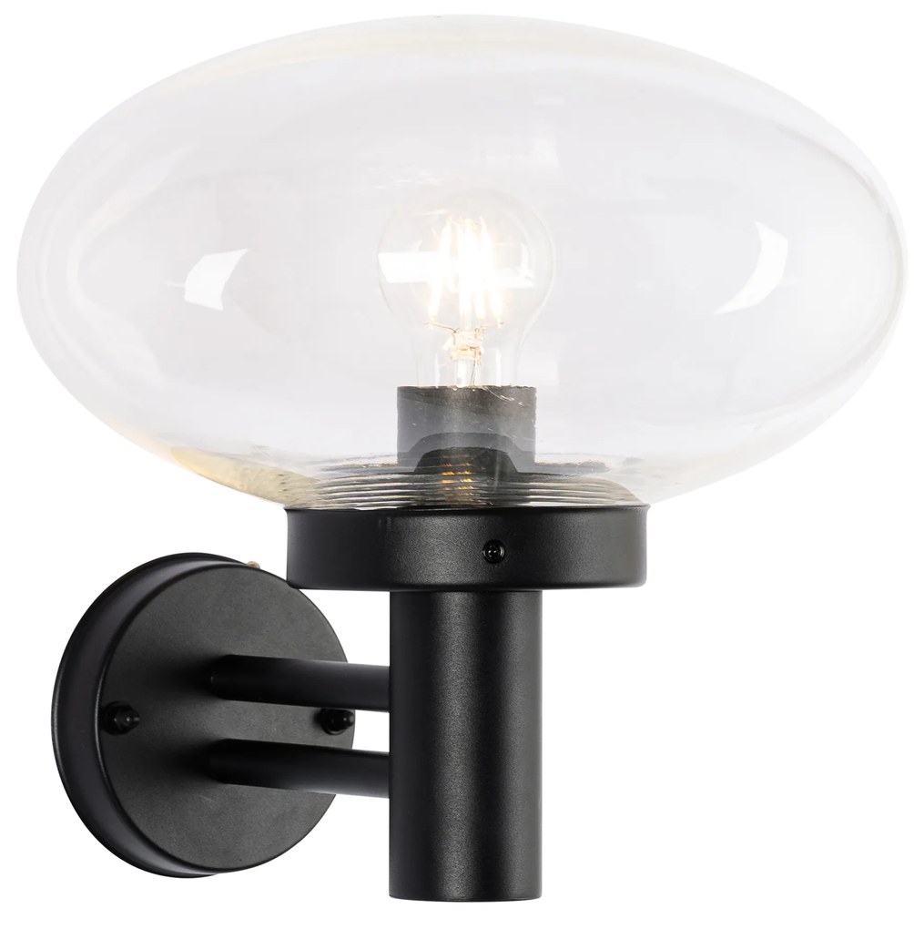 Modern kültéri fali lámpa fekete - Elly