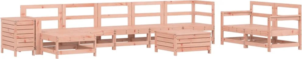 vidaXL 10 részes tömör duglászfenyő kerti kanapészett