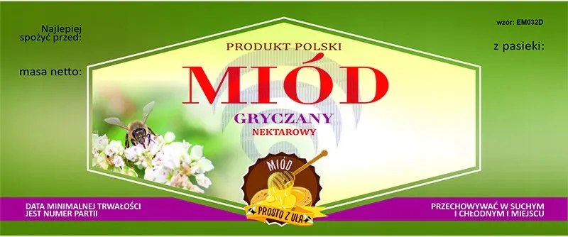 Hajdina mézcímke EM032 kicsi