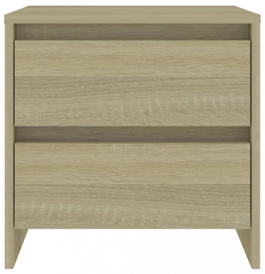 2 db sonoma tölgy szerelt fa éjjeliszekrény 45x34,5x44,5 cm