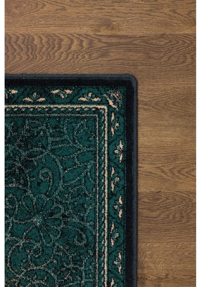 Petróleumkék gyapjú szőnyeg 133x180 cm Ann – Agnella