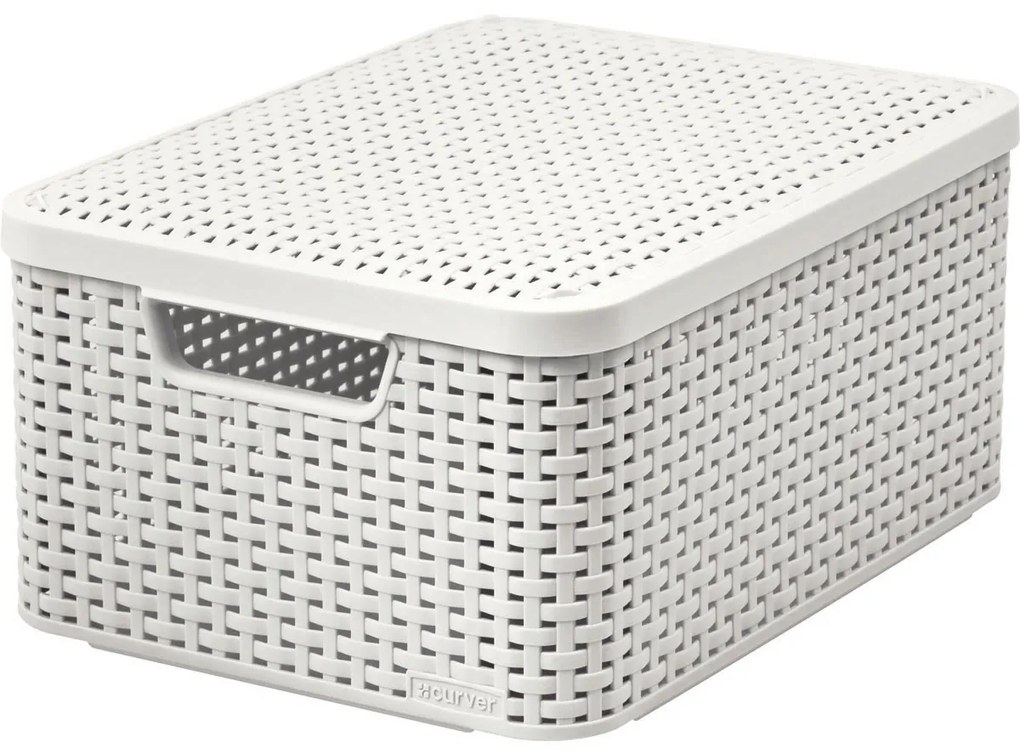 Curver STYLE M tárolódoboz krémfehér fedővel