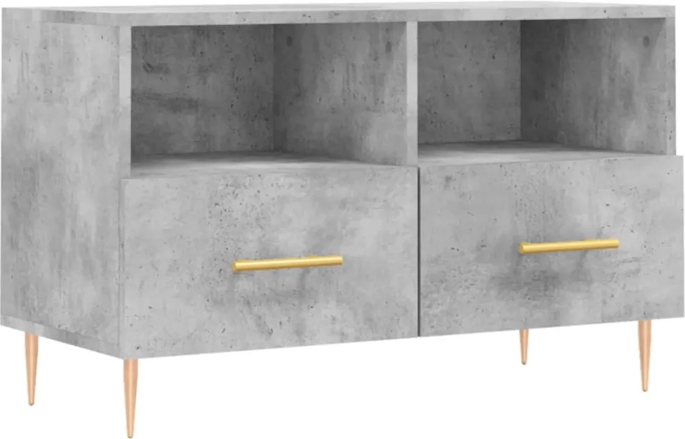 vidaXL betonszürke szerelt fa TV-szekrény 80 x 36 x 50 cm
