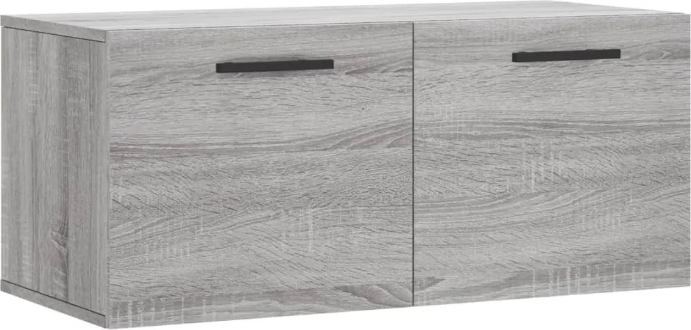 vidaXL szürke sonoma színű szerelt fa faliszekrény 80 x 36,5 x 35 cm