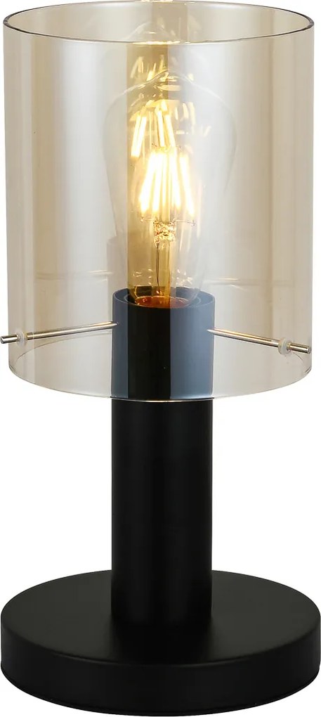 Italux glamour modern asztali lámpa sardo borostyán fekete itxtb-5581-1-bk+amb