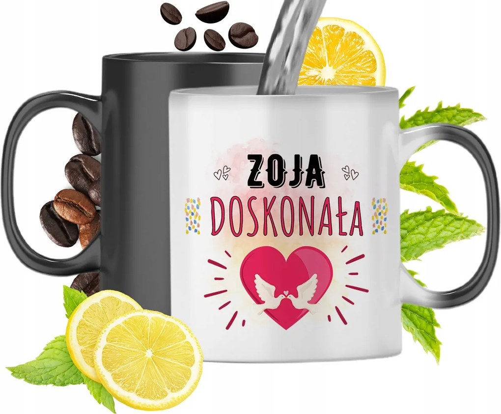 Mágikus bögre Zoinak Fekete matt nyomott mintával 330ml