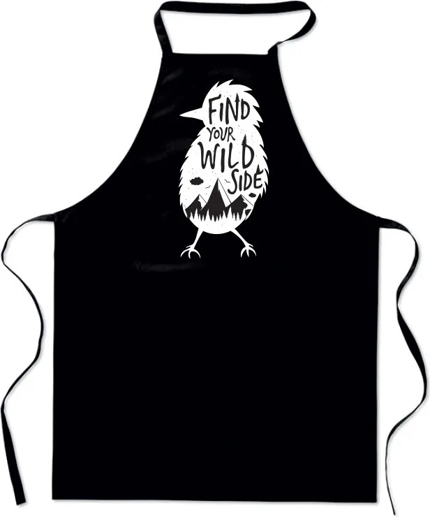 Kötény Nyomtatott vicces konyha Find Your Wild Side pamut ajándék