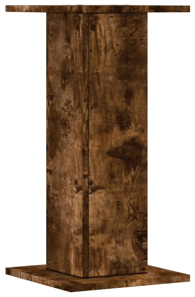 2 db füstös tölgy szerelt fa növénytartó állvány 30x30x60 cm