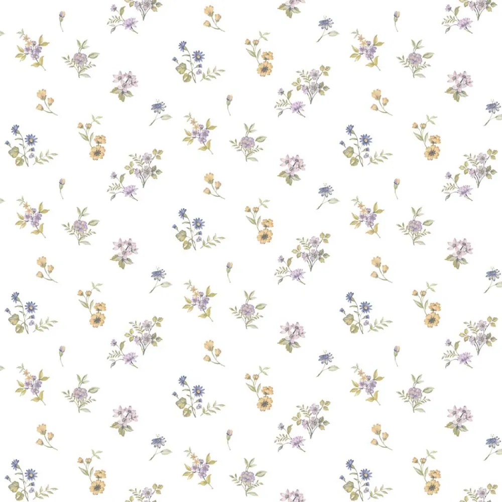 Parato Cristiana Masi Blooming Garden 11 Aria barna-kék virágos vlies tapéta – 8361