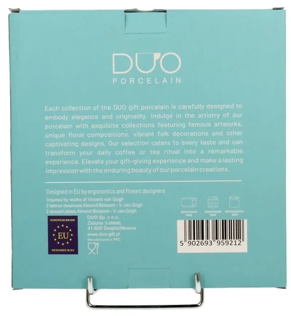 Van Gogh Mandulavirágzás porcelán desszertes tányér készlet - 2 darabos díszdobozban