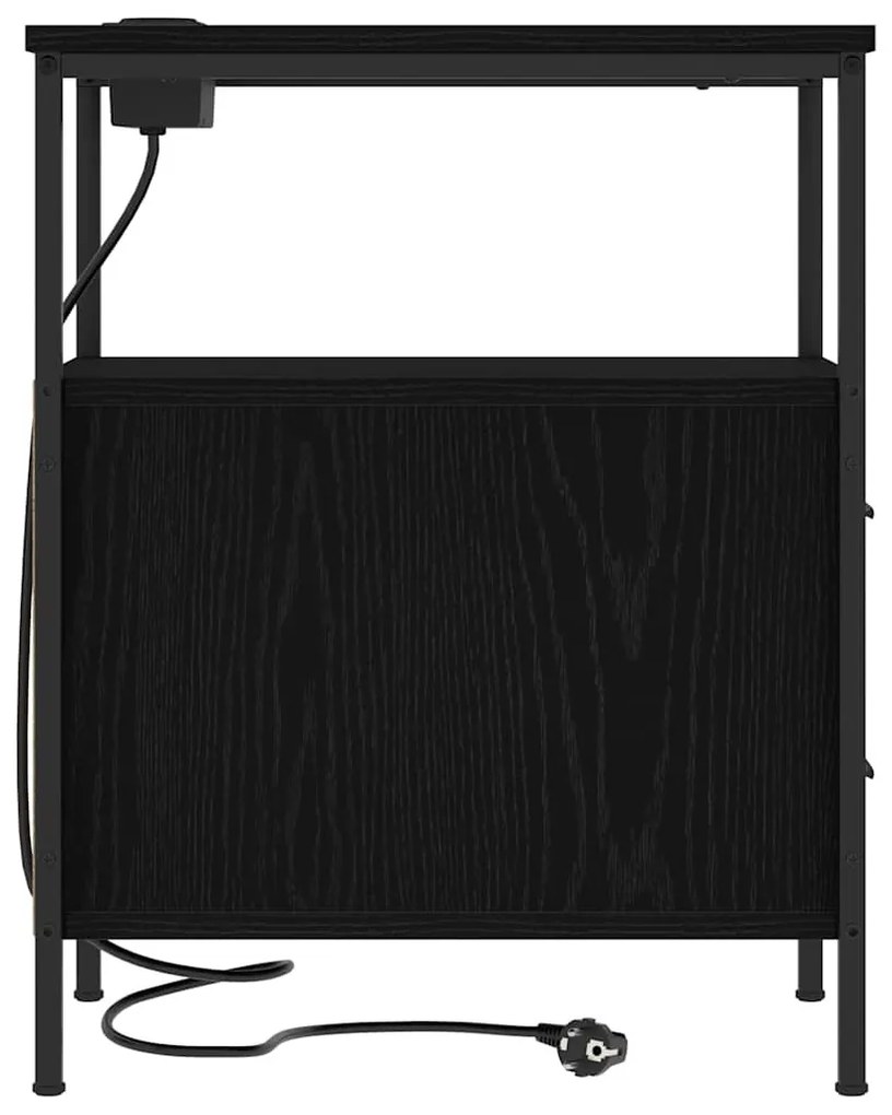 Éjjeli Szekrények 2 pcs Musta tammi 30 x 48 x 61 cm Faanyag
