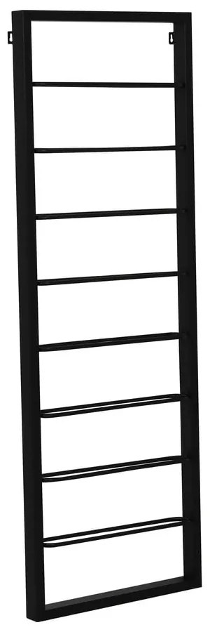 Fekete fali fém bortartó polcos állvány 42x120x6 cm Macaben – Light &amp; Living
