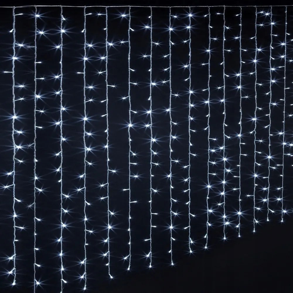 Fényfüggöny 150LED Fehér Karácsonyi Dekoráció Led Karácsonyi Fények