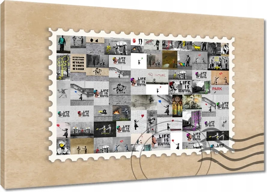 Vászonkép 60x40 Mix Banksy