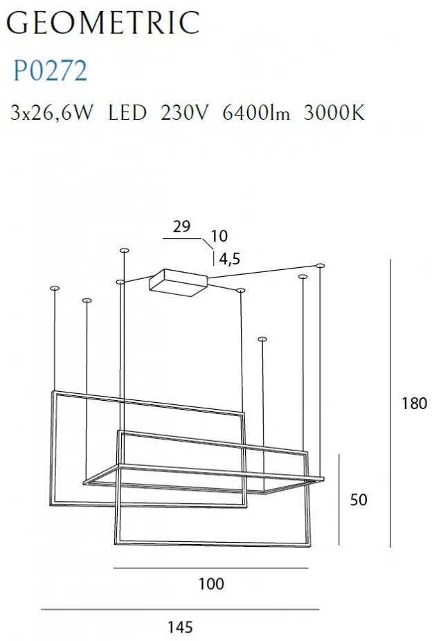 Függeszték Fehér MAXLIGHT P0272
