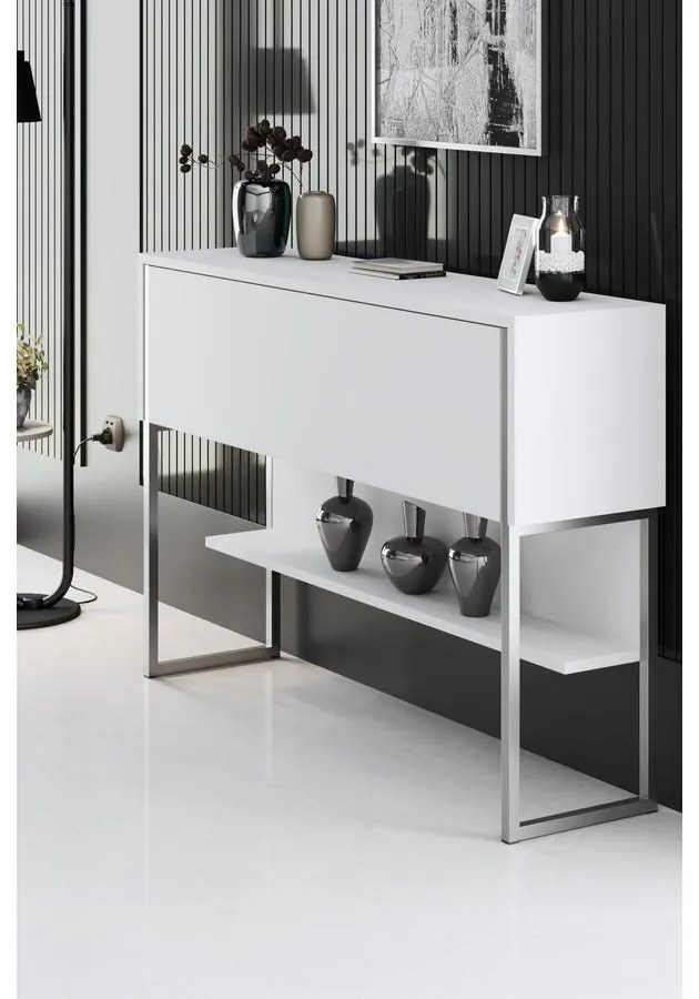 Komód Luxe - Silver, White