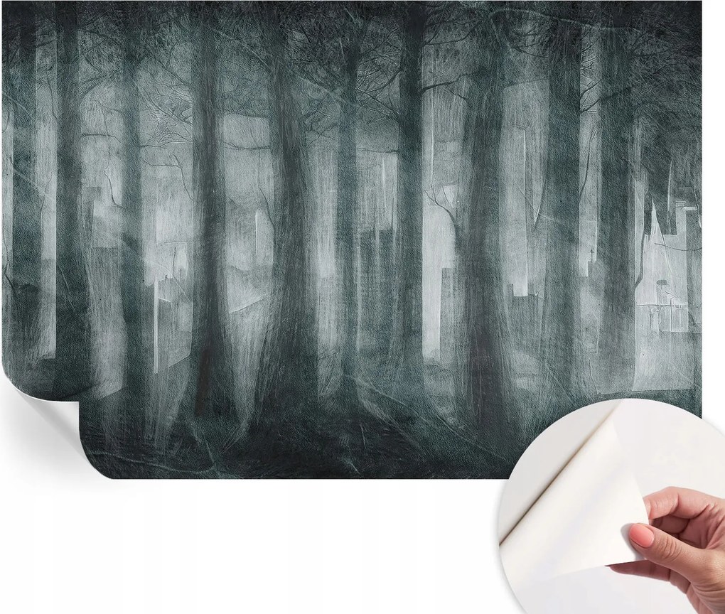 Modern öntapadós fotótapéta Mosható Rejtélyes erdő 152x104 cm