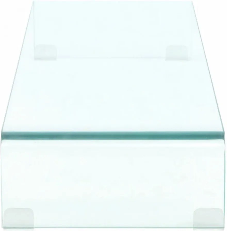 TV/monitor állvány átlátszó üveg 90x30x13 cm