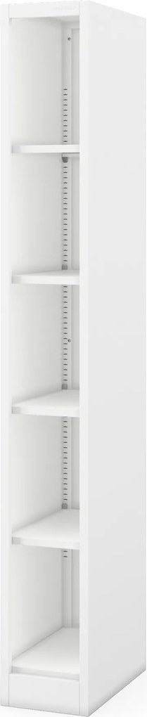 Keskeny fém archiváló polc dokumentumokhoz, fehér, 250x1850x450 mm: TIM