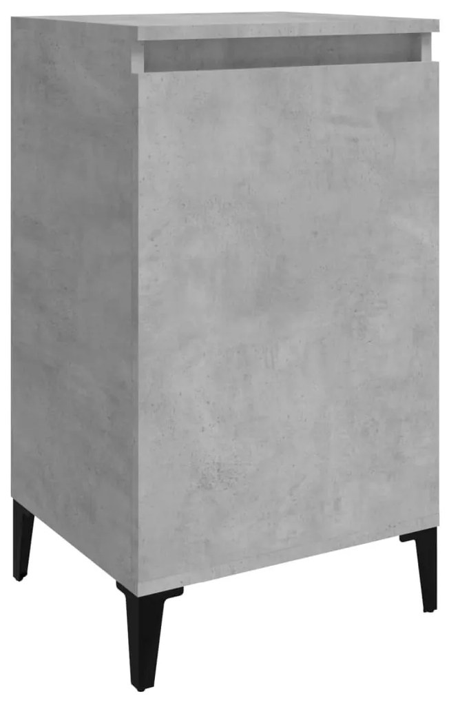 Betonszürke szerelt fa éjjeliszekrény 40x35x70 cm