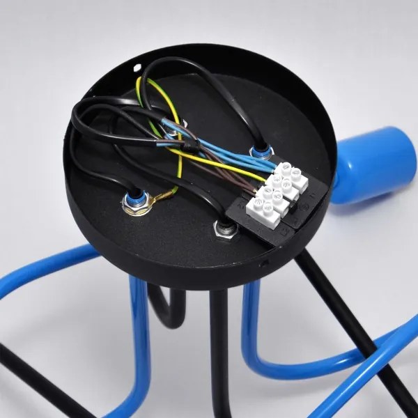 Felületre szerelhető csillár OXFORD 4xE27/15W/230V fekete/kék