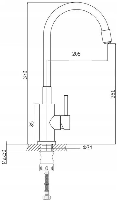 Mexen Bruno - gránit mosogató 79,5x49,5cm + Flex csaptelep, 1 kamrás, fekete, 6513791010-77-Flex