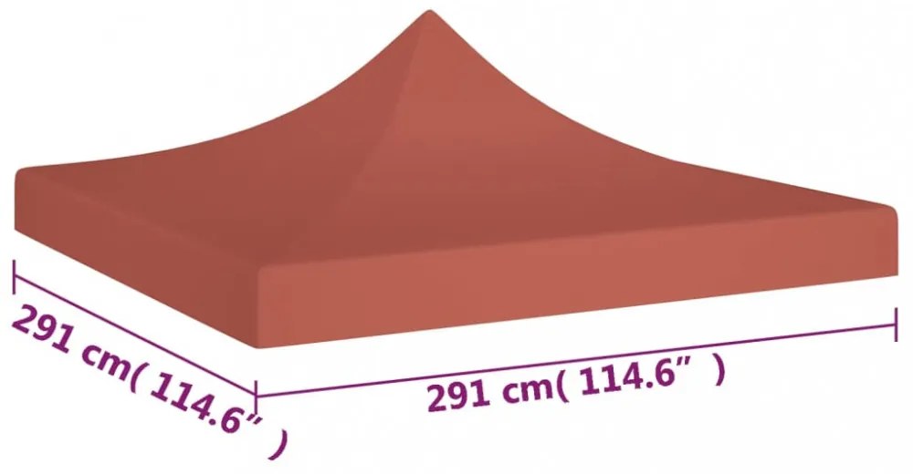 terrakotta tető partisátorhoz 3 x 3 m 270 g/m²