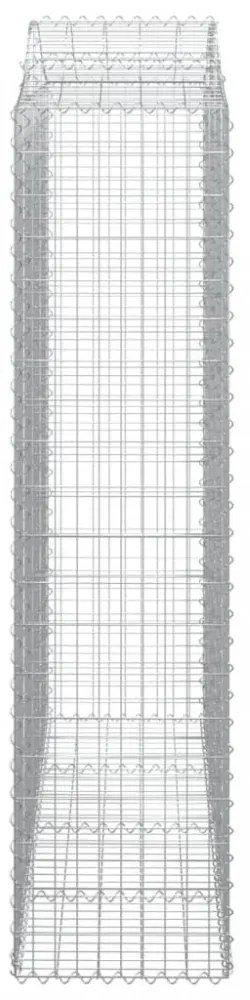 3 db íves horganyzott vas gabion kosár 200x50x200/220 cm