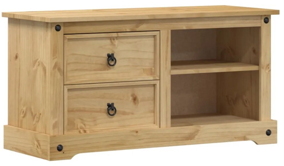 Corona tömör fenyőfa TV-szekrény 100 x 40 x 52 cm