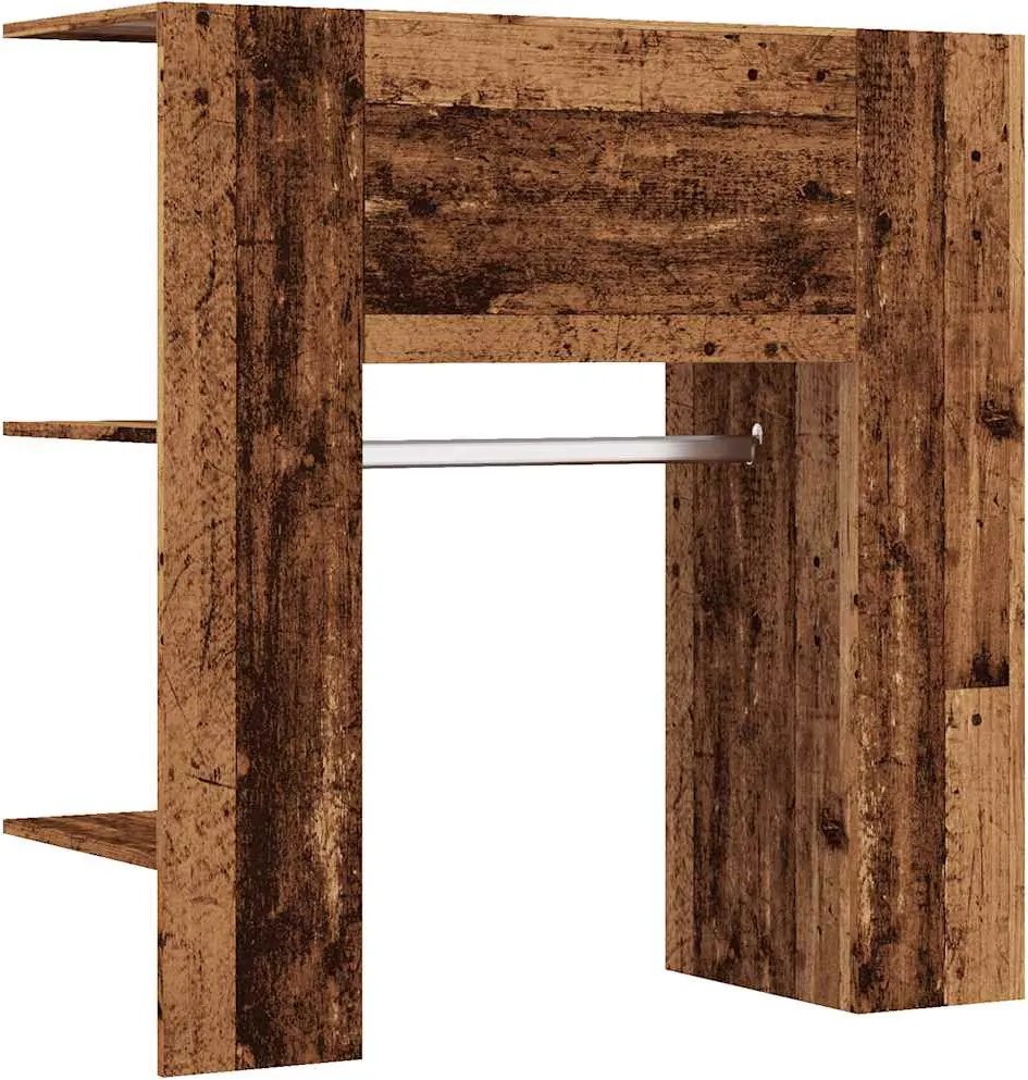 vidaXL előszobaszekrény Régi fa 97,5x37x99 cm Gépelt fa