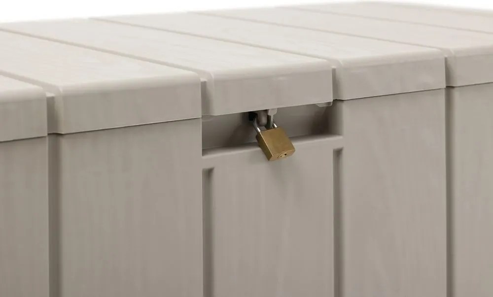 BRAVO Garden Műanyag tároló doboz 270 L  világosszürke